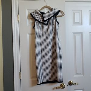 Joseph Ribkoff black and white sleeveless dress